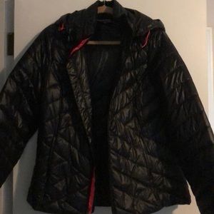 Black thin jacket with puffy look